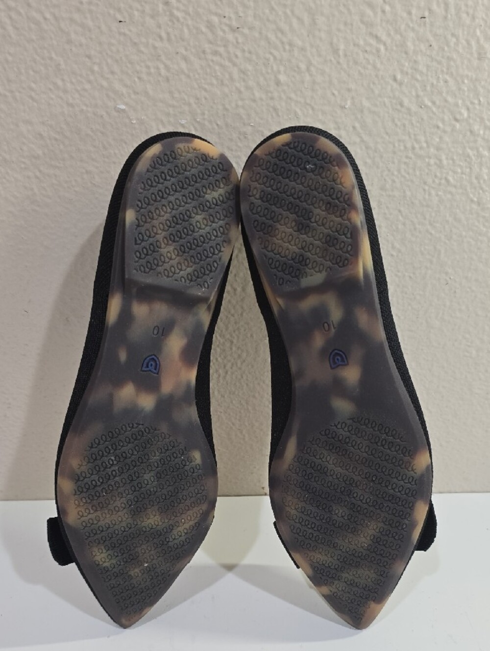 Rothy's Black Pointed Flats with Gold Buckle Accent - Picture 8 of 8